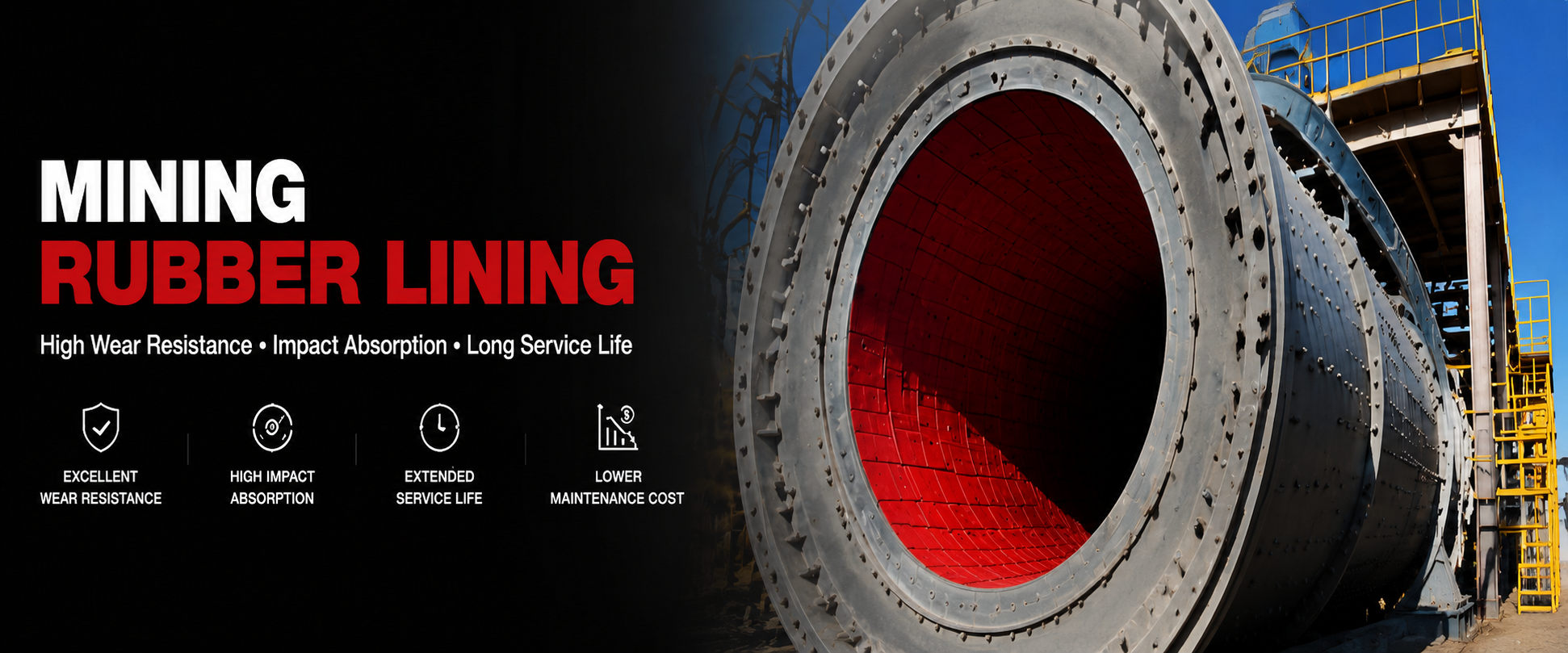 Mining Rubber Lining for Ball Mill and Mining Equipment Wear Protection